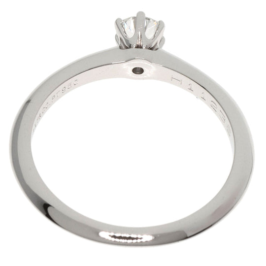 TIFFANY&Co. Ring PT950 Silver solitaire knife edge diamond Women Used Authentic