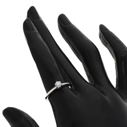 TIFFANY&Co. Ring PT950 Silver solitaire knife edge diamond Women Used Authentic