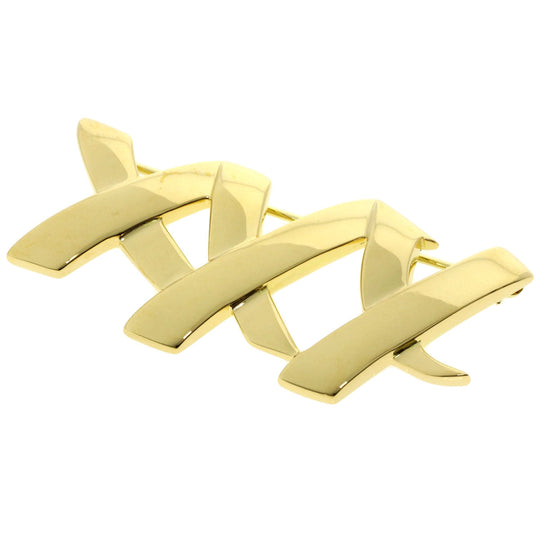 TIFFANY&Co. Brooch 18K Yellow Gold gold Triple Kiss Medium Women Used Authentic