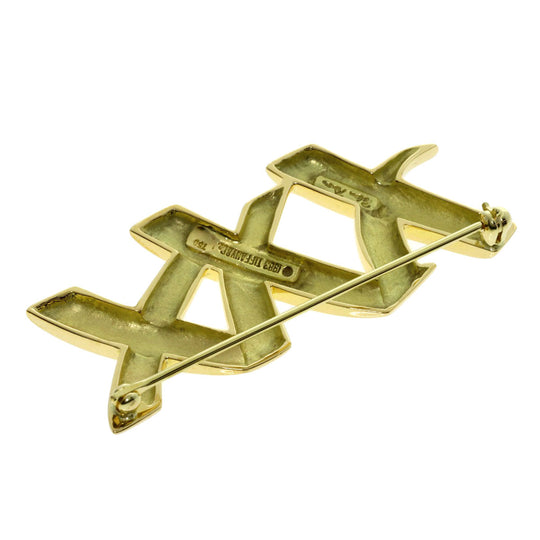 TIFFANY&Co. Brooch 18K Yellow Gold gold Triple Kiss Medium Women Used Authentic