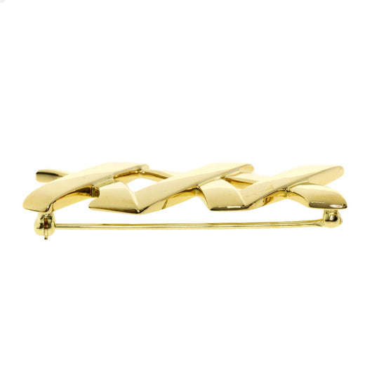 TIFFANY&Co. Brooch 18K Yellow Gold gold Triple Kiss Medium Women Used Authentic