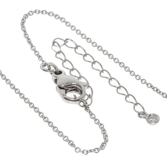 TIFFANY&Co. Necklace K18WG Silver Metrocross Women Used Authentic