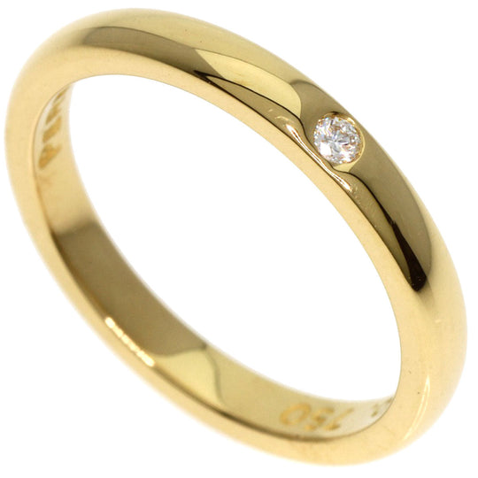 TIFFANY&Co. Ring 18K Yellow Gold gold Classic Band 1P Diamond Women Used Authentic