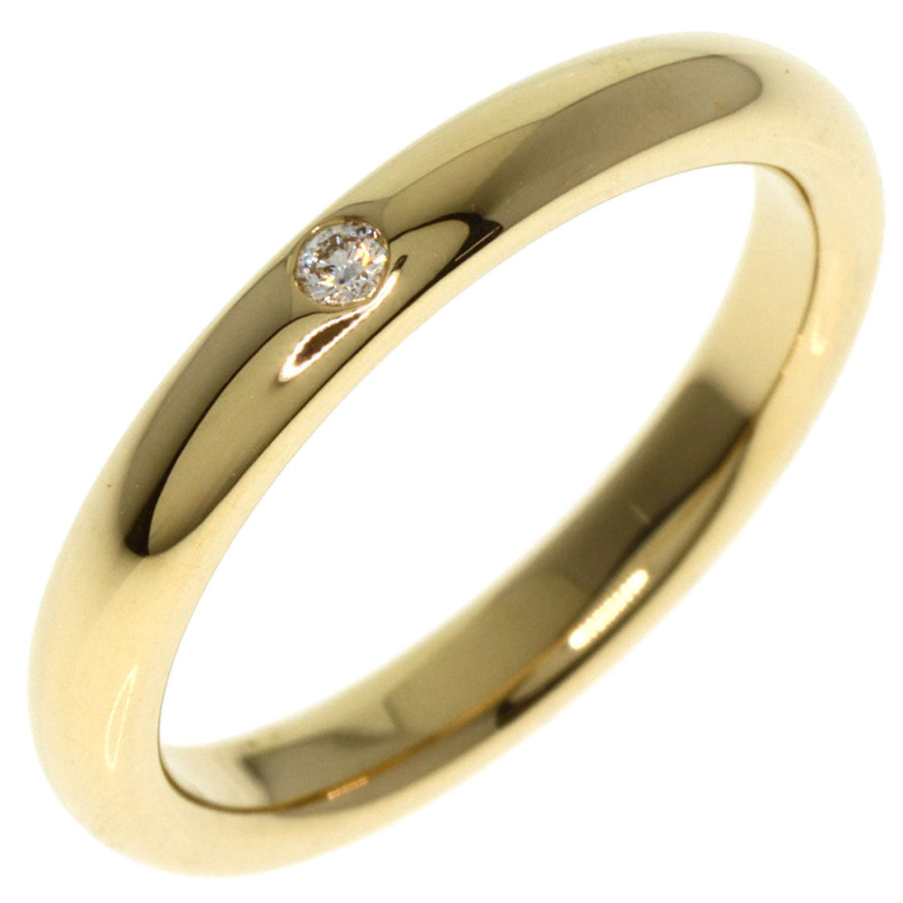 TIFFANY&Co. Ring 18K Yellow Gold gold Classic Band 1P Diamond Women Used Authentic