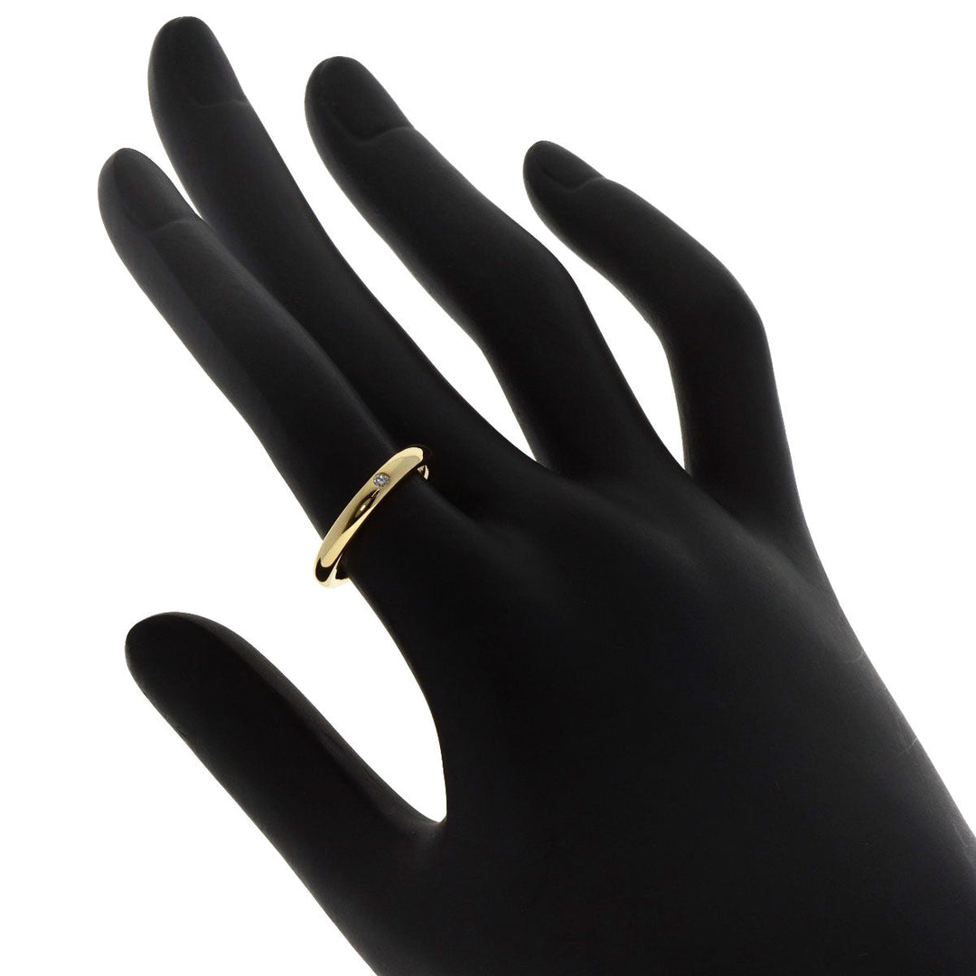 TIFFANY&Co. Ring 18K Yellow Gold gold Classic Band 1P Diamond Women Used Authentic