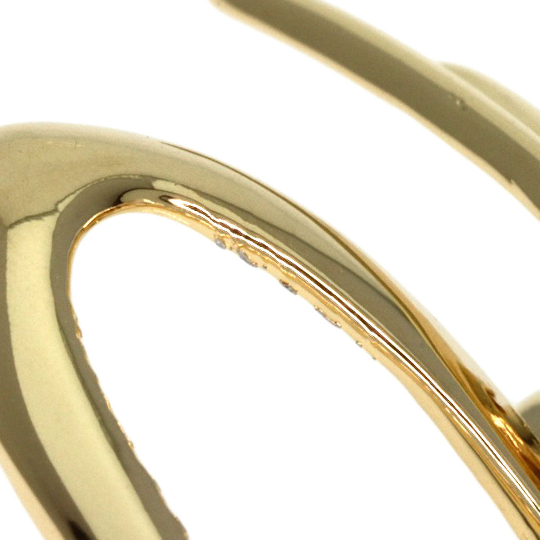 MIKIMOTO Brooch K14YG gold Pearl pearl diamond Women Used Authentic