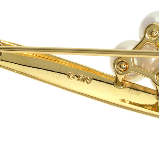 MIKIMOTO Brooch 18K Yellow Gold gold Pearl Women Used Authentic