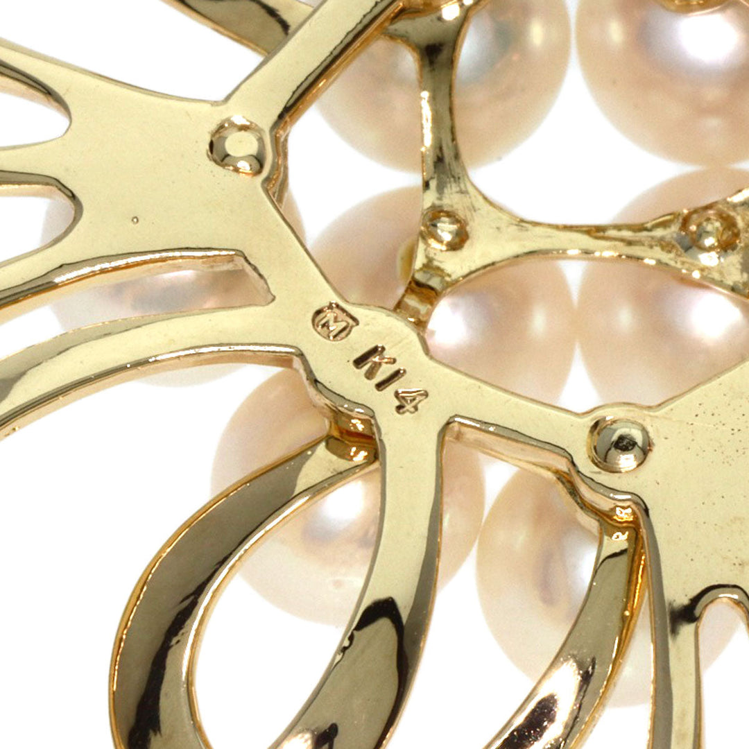 MIKIMOTO Brooch K14YG gold Pearl