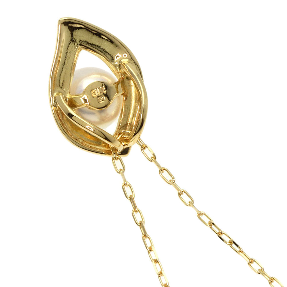 MIKIMOTO Necklace 18K Yellow Gold gold Pearl Women Used Authentic