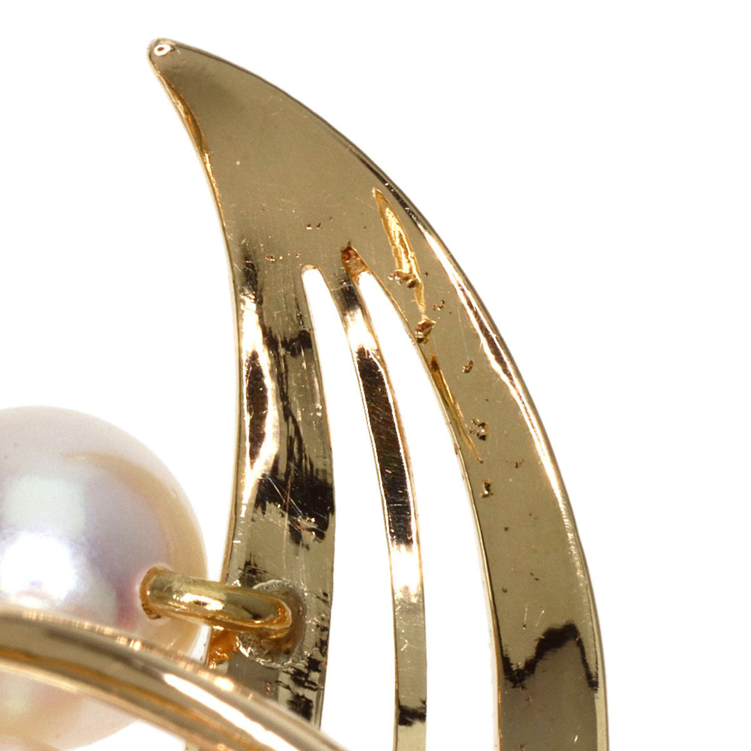 MIKIMOTO Brooch K14YG gold Pearl Women Used Authentic