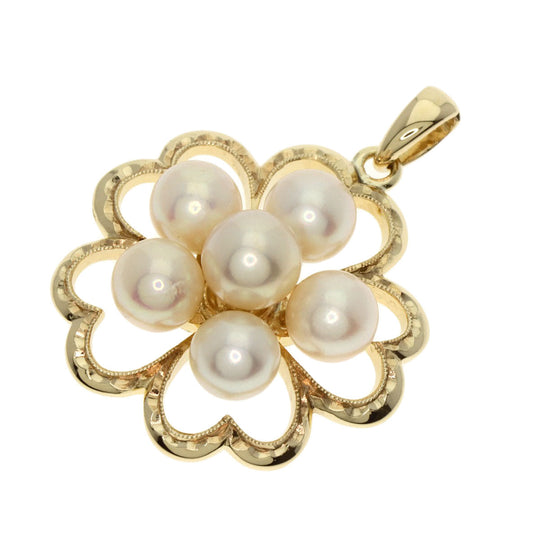 MIKIMOTO Pendant top K14YG gold Baby pearl Pearl Women Used Authentic