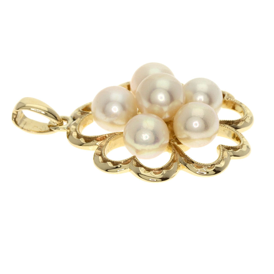 MIKIMOTO Pendant top K14YG gold Baby pearl Pearl Women Used Authentic