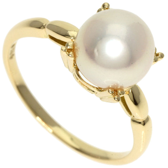 MIKIMOTO Ring K14YG gold Pearl Women Used Authentic