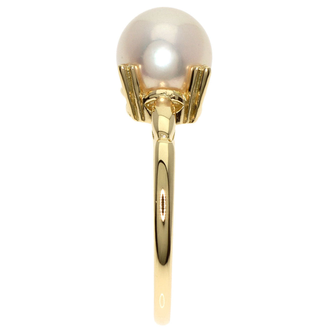 MIKIMOTO Ring K14YG gold Pearl Women Used Authentic