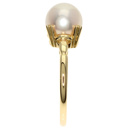 MIKIMOTO Ring K14YG gold Pearl Women Used Authentic