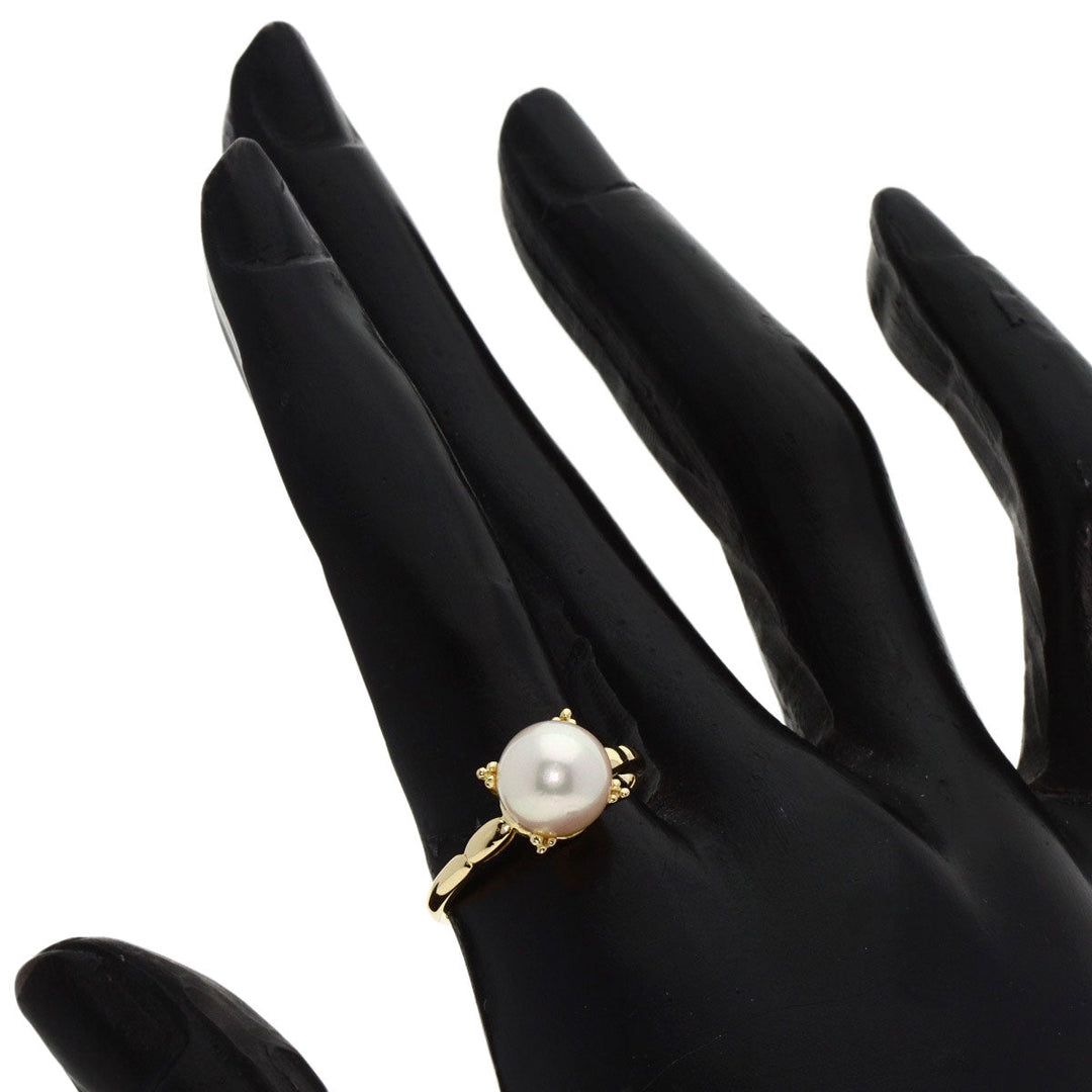 MIKIMOTO Ring K14YG gold Pearl Women Used Authentic