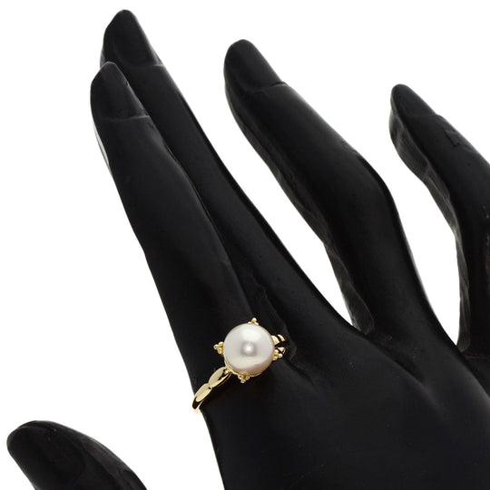 MIKIMOTO Ring K14YG gold Pearl Women Used Authentic