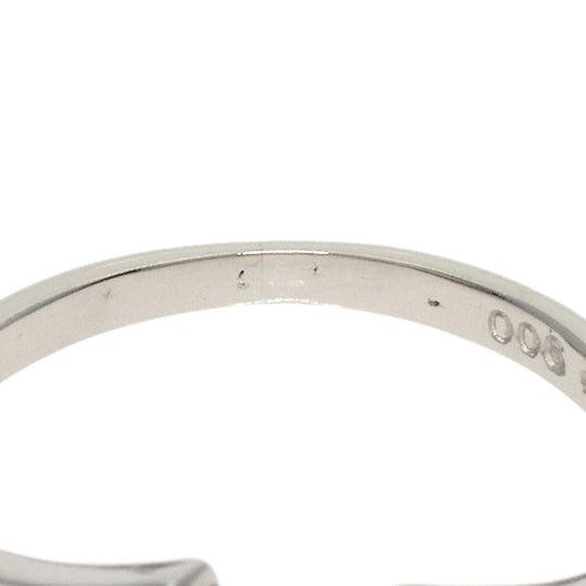 MIKIMOTO Ring PT900 Silver Pearl 2P Diamond Women Used Authentic