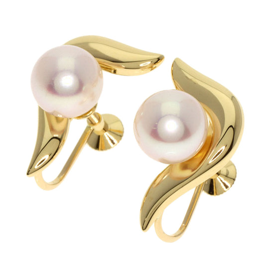 MIKIMOTO Earring 18K Yellow Gold gold Pearl Women Used Authentic