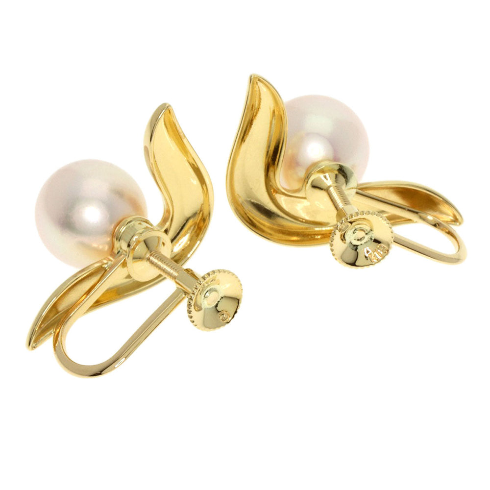 MIKIMOTO Earring 18K Yellow Gold gold Pearl Women Used Authentic