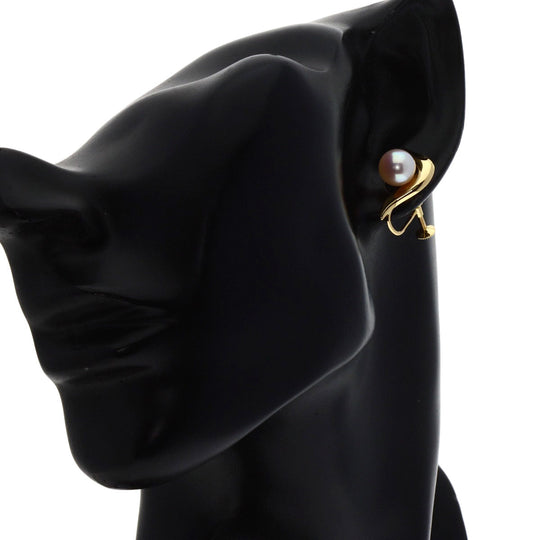 MIKIMOTO Earring 18K Yellow Gold gold Pearl Women Used Authentic