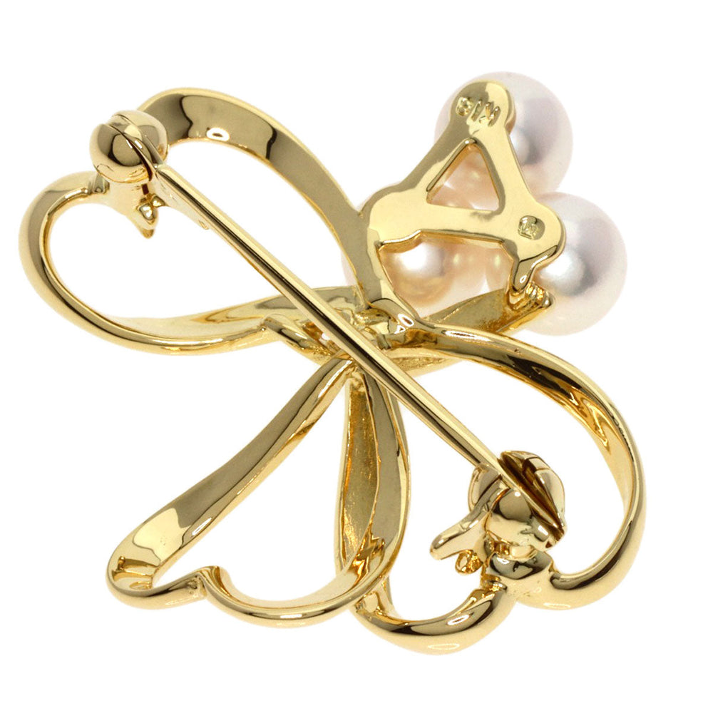 MIKIMOTO Brooch 18K Yellow Gold gold Pearl Women Used Authentic