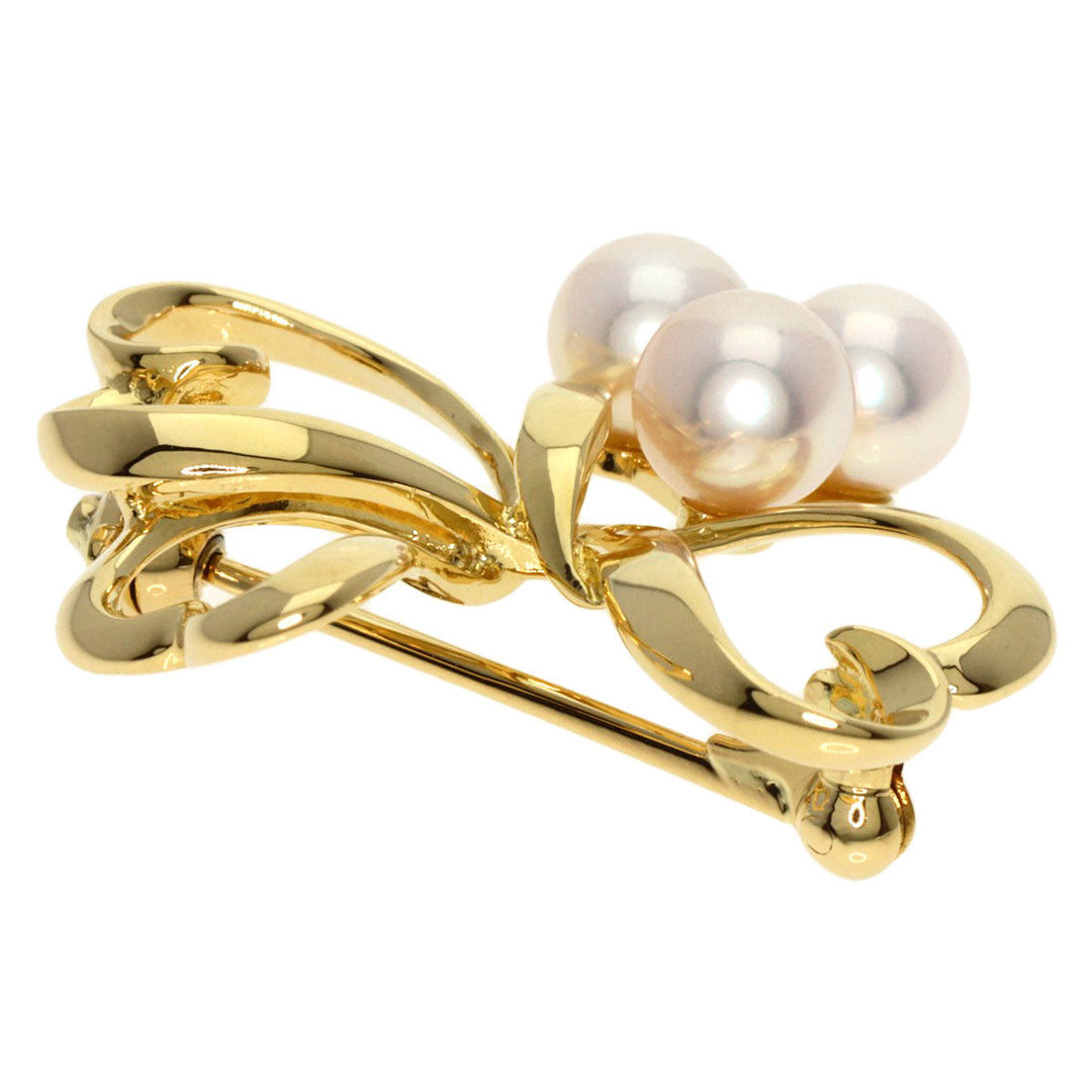 MIKIMOTO Brooch 18K Yellow Gold gold Pearl Women Used Authentic