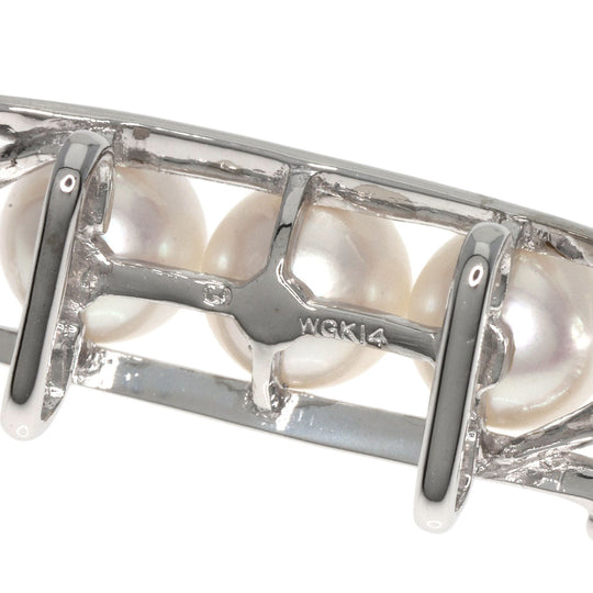 MIKIMOTO Obi closure K14WG Silver Pearl Women Used Authentic