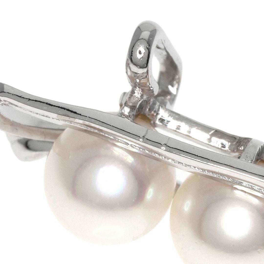 MIKIMOTO Obi closure K14WG Silver Pearl Women Used Authentic