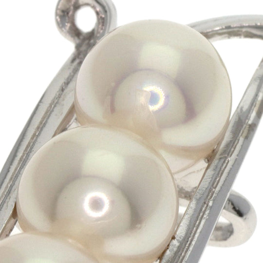 MIKIMOTO Obi closure K14WG Silver Pearl Women Used Authentic