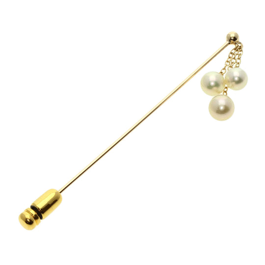 MIKIMOTO Brooch K14WG gold Pearl Pin Brooch