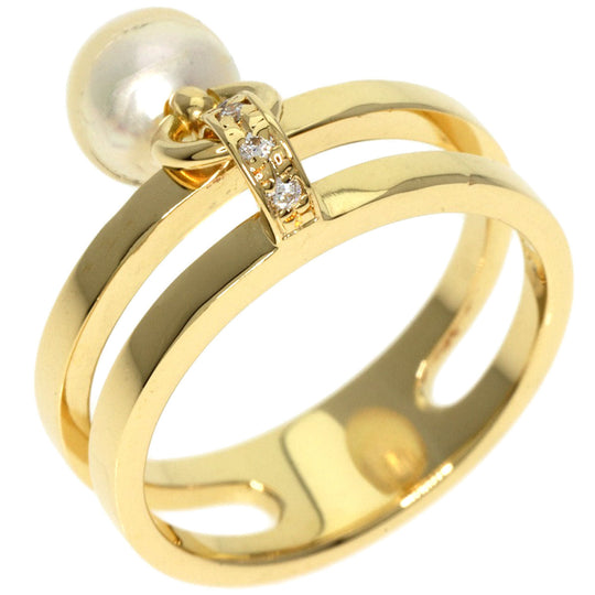 MIKIMOTO Ring 18K Yellow Gold gold Pearl pearl diamond Women Used Authentic
