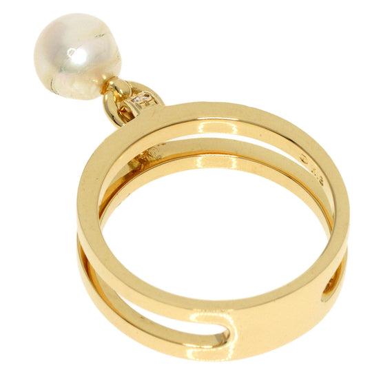 MIKIMOTO Ring 18K Yellow Gold gold Pearl pearl diamond Women Used Authentic