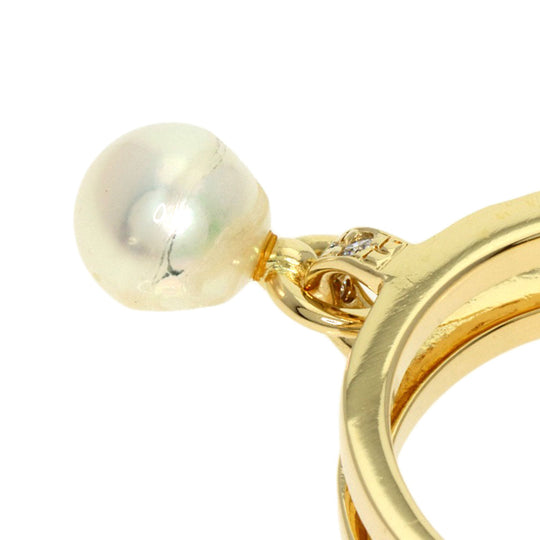 MIKIMOTO Ring 18K Yellow Gold gold Pearl pearl diamond Women Used Authentic