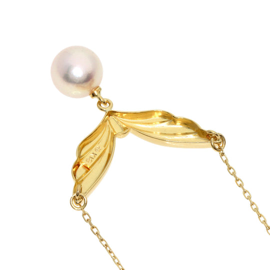 MIKIMOTO Necklace 18K Yellow Gold gold Pearl Women Used Authentic