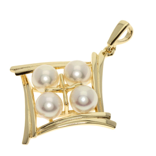 MIKIMOTO Pendant top K14YG gold Pearl Women Used Authentic
