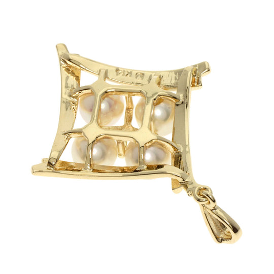 MIKIMOTO Pendant top K14YG gold Pearl Women Used Authentic