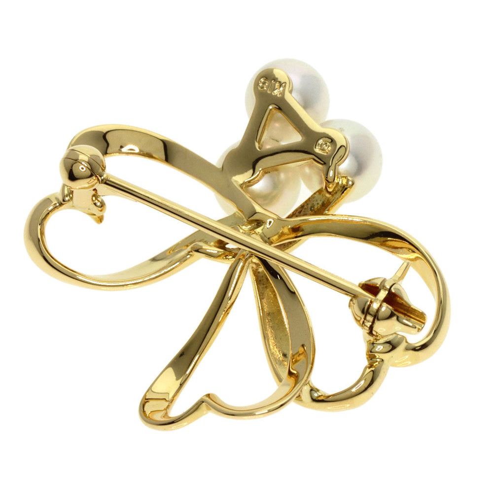 MIKIMOTO Brooch 18K Yellow Gold gold Pearl Women Used Authentic