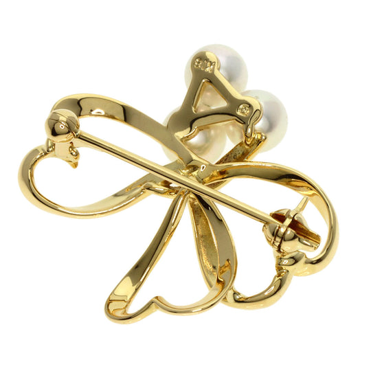MIKIMOTO Brooch 18K Yellow Gold gold Pearl Women Used Authentic