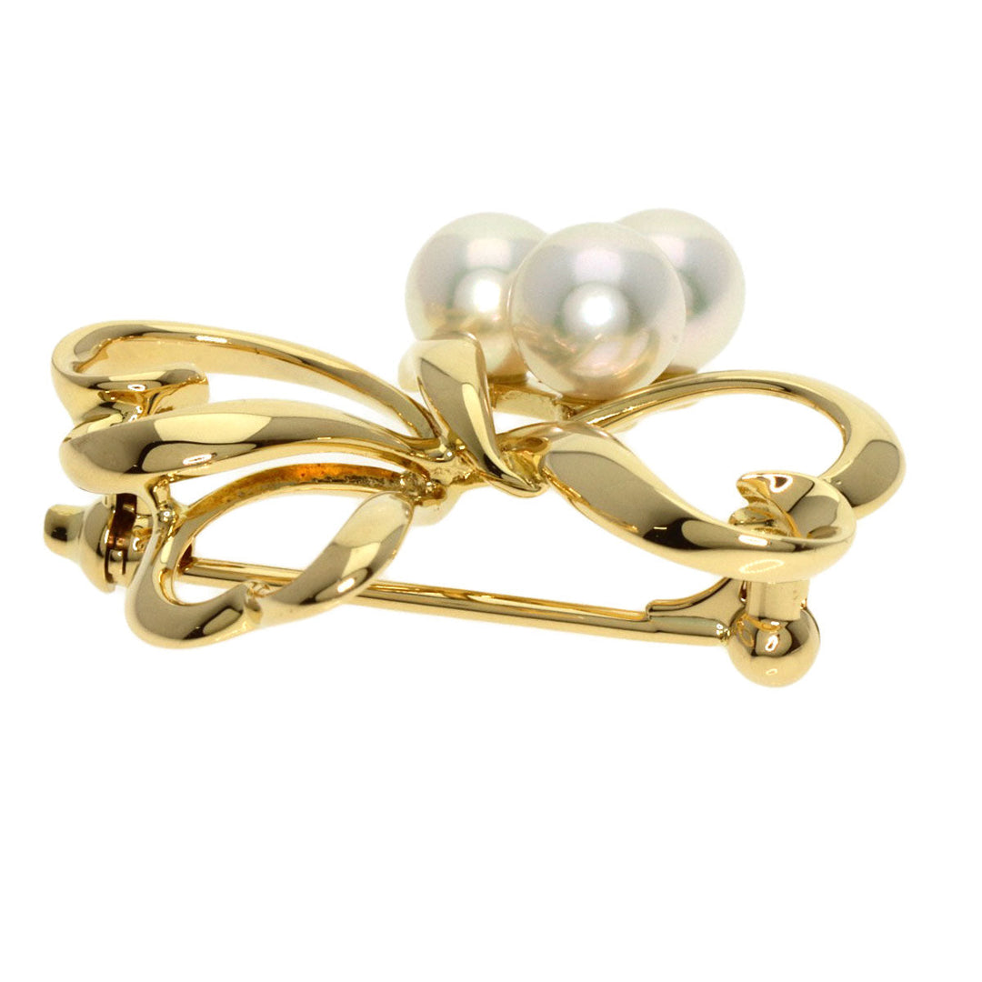 MIKIMOTO Brooch 18K Yellow Gold gold Pearl Women Used Authentic