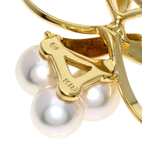 MIKIMOTO Brooch 18K Yellow Gold gold Pearl Women Used Authentic