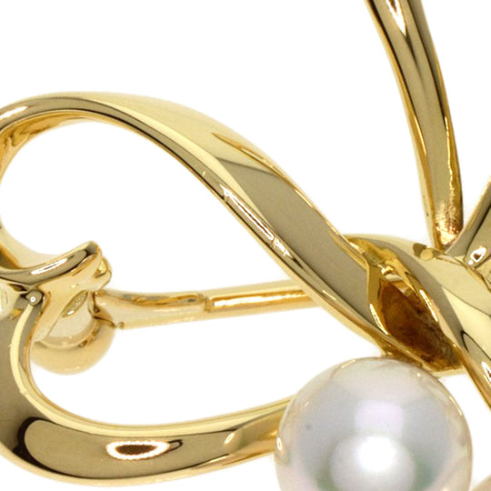 MIKIMOTO Brooch 18K Yellow Gold gold Pearl Women Used Authentic