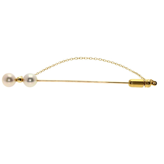 MIKIMOTO Brooch 18K Yellow Gold gold Pearl Pin Brooch Women Used Authentic