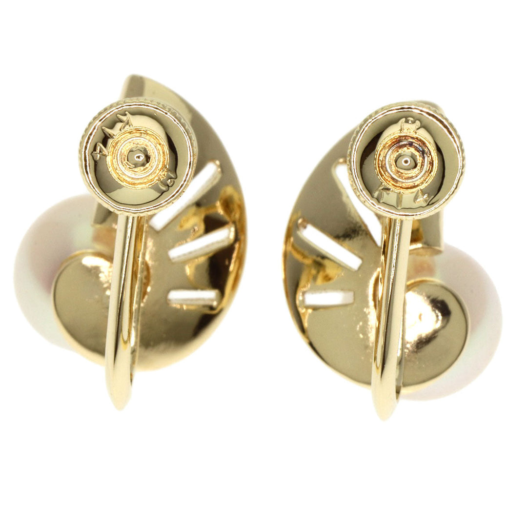 MIKIMOTO Earring K14YG gold Pearl