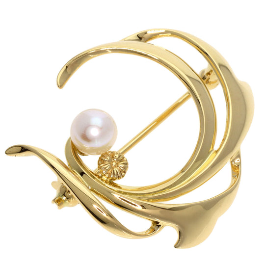 MIKIMOTO Brooch 18K Yellow Gold gold Pearl Women Used Authentic