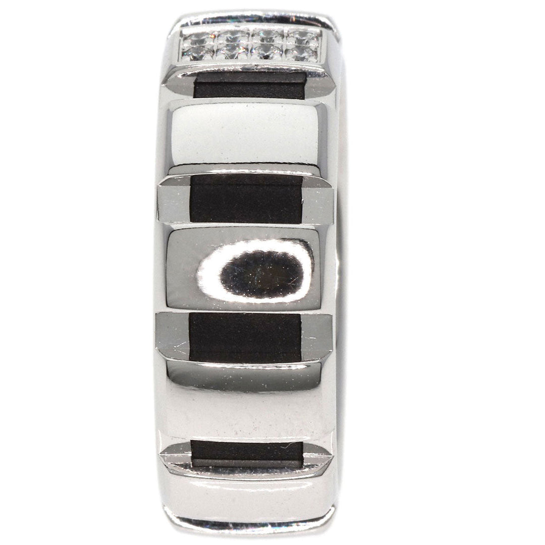 Chaumet Ring K18WG Silver Class One Diamond #53 Women Used Authentic