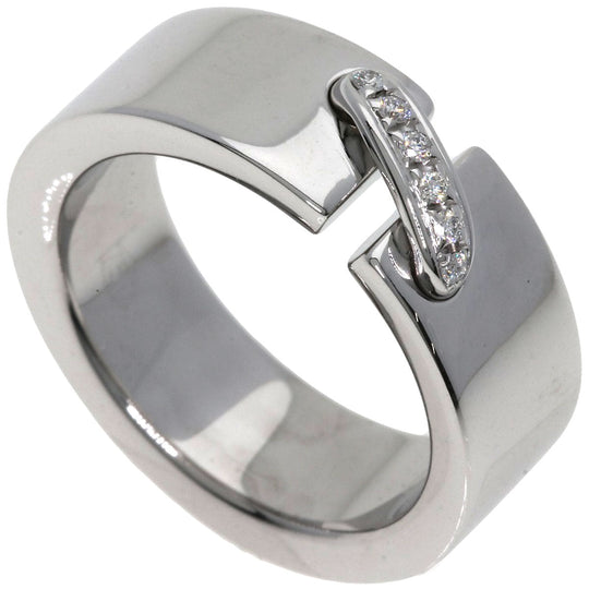 Chaumet Ring K18WG Silver Lian Diamond Women Used Authentic