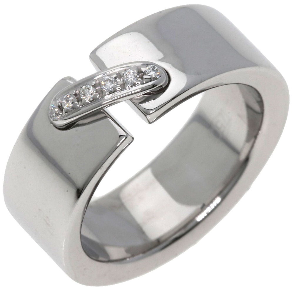 Chaumet Ring K18WG Silver Lian Diamond Women Used Authentic