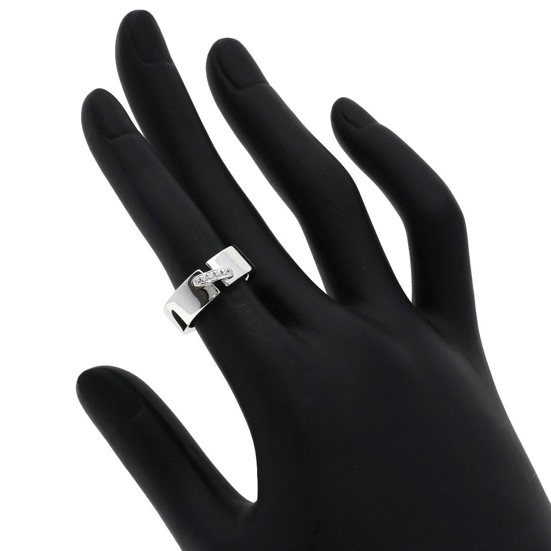 Chaumet Ring K18WG Silver Lian Diamond Women Used Authentic