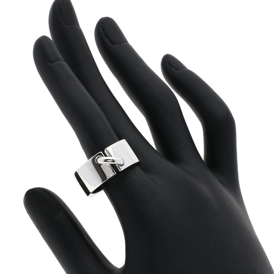 Chaumet Ring K18WG Silver Lian Women Used Authentic